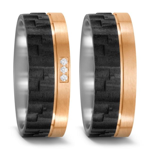 Titan Factory Trauringe 52536/001/003/G263 + 52536/001/003/G263