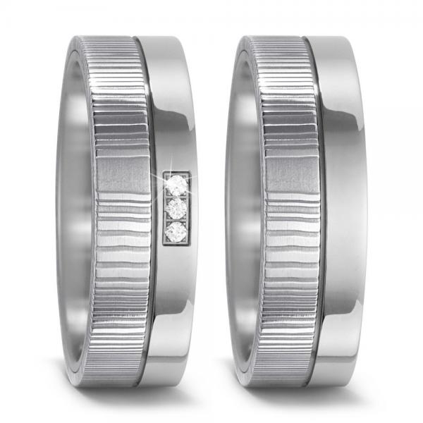 Titan Factory Trauringe 52539/001/003/T200 + 52539/001/000/T200