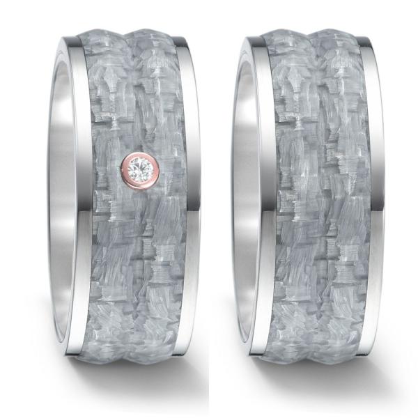 Titan Factory Trauringe Carbon 52559/001/002/7246 +  52559/001/000/2070