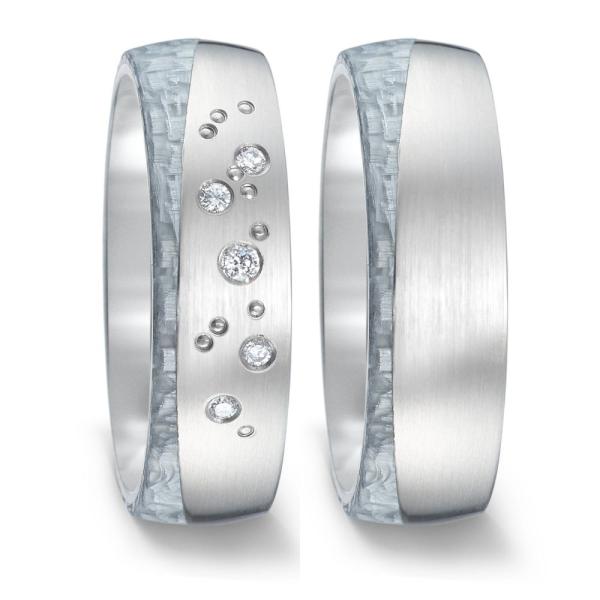 Titan Factory Trauringe Carbon 52560/001/006/2070+  52560/001/000/2070