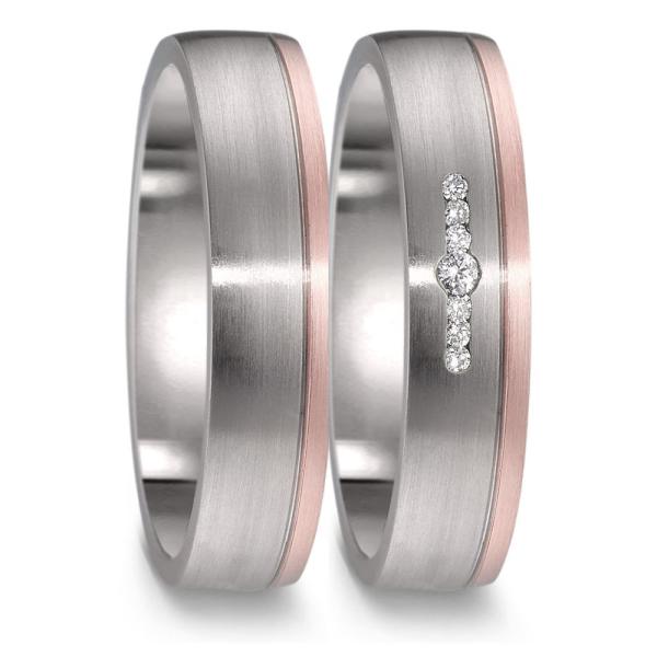 Titan Factory Trauringe 52601/001/004/2R45 + 52601/001/000/2R45