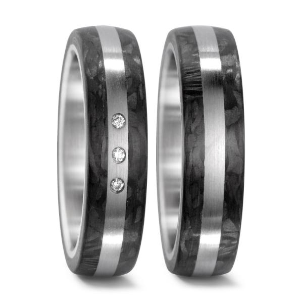 TeNo Trauringe Carbon 59650/003/003/1060 + 59650/003/000/1060