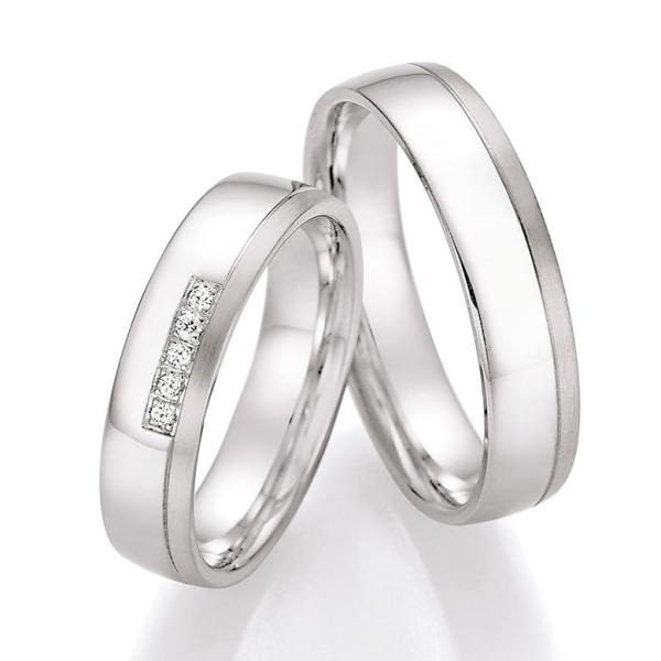 Nowotny-Collection Ruesch Trauringe Silber 55/30010-050 + 55/30020-050