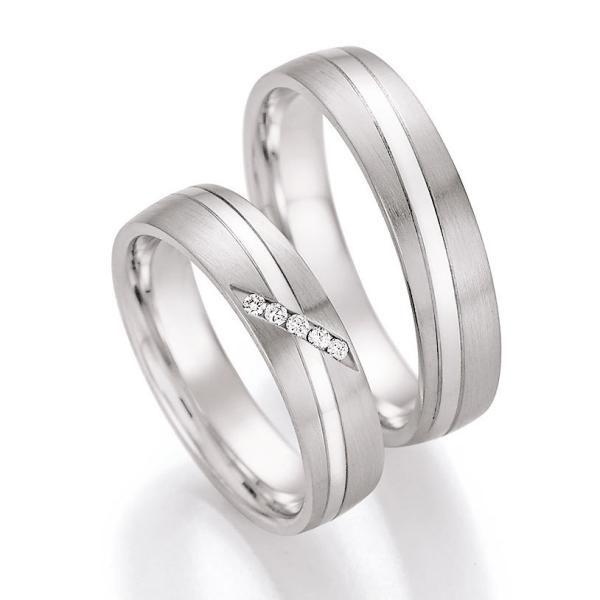 Nowotny-Collection Ruesch Trauringe Silber 55/30030-050 + 55/30040-050