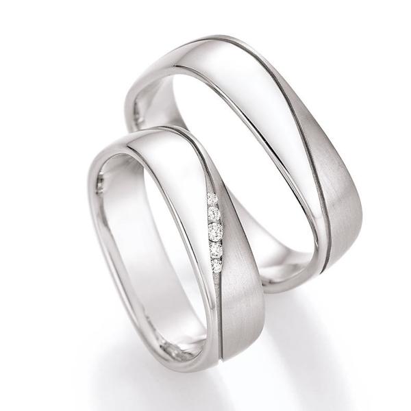 Nowotny-Collection Ruesch Trauringe Silber 55/30050-051 + 55/30060-051