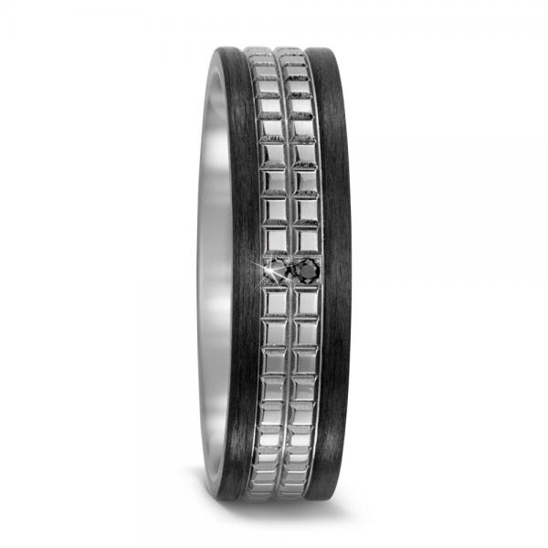 Titan Factory Trauringe Carbon 52497/000/228/2050 + 52497/000/000/2050