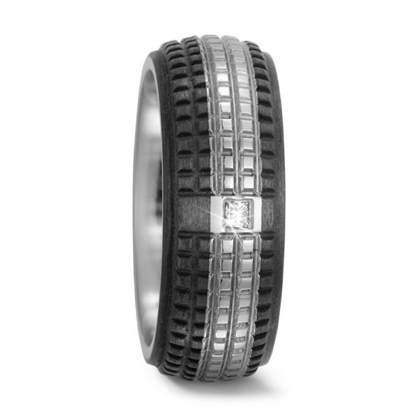 Titan Factory Trauringe Carbon 52503/001/C70/2050 + 52503/001/000/2050