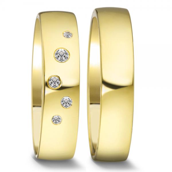 Weidner Trauringe Gelbgold 62401 + 72401