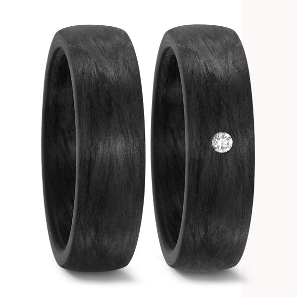 Titan Factory Trauringe Carbon 59279/002/003/N000 + 59288/002/000/N000