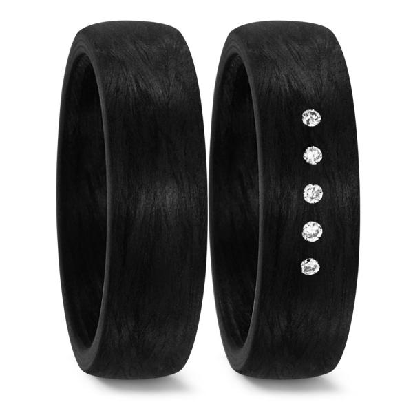 Titan Factory Trauringe Carbon 59281/002/005/N000 + 59281/002/005/N000