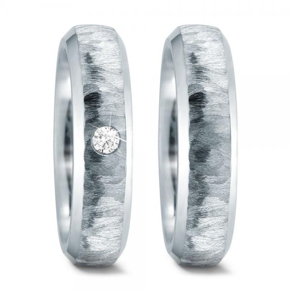 Titan Factory Trauringe Edelstahl 59307/002/010/1002 + 59307/002/000/1002