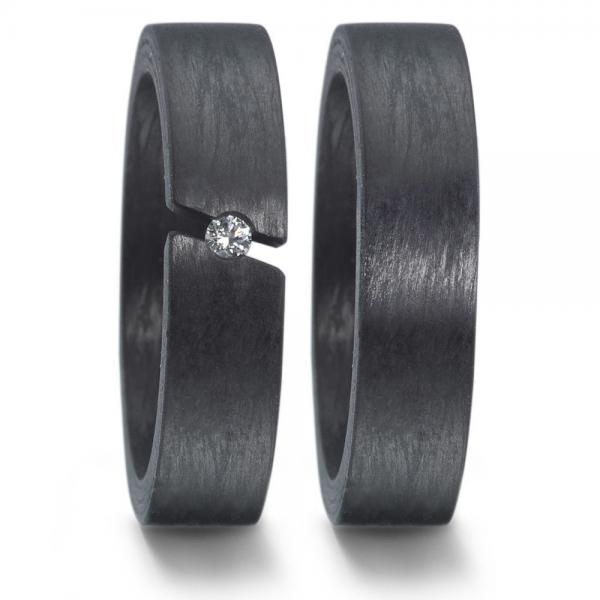 Titan Factory Trauringe Carbon 59621/002/003/N000 + 59621/002/000/N000