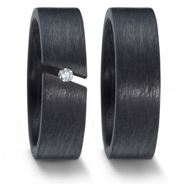 Titan Factory Trauringe Carbon 59623/002/005/N000 + 59623/002/000/N000