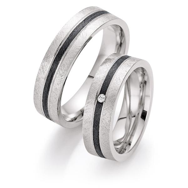 Bayer Trauringe Carbon 60 05511 /060 + 61 05511 /060