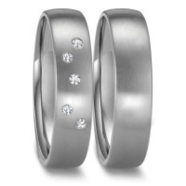 TitanFactory Trauringe Zirkonium 52671/024/DM1/W002 + 52671/024/000/W002