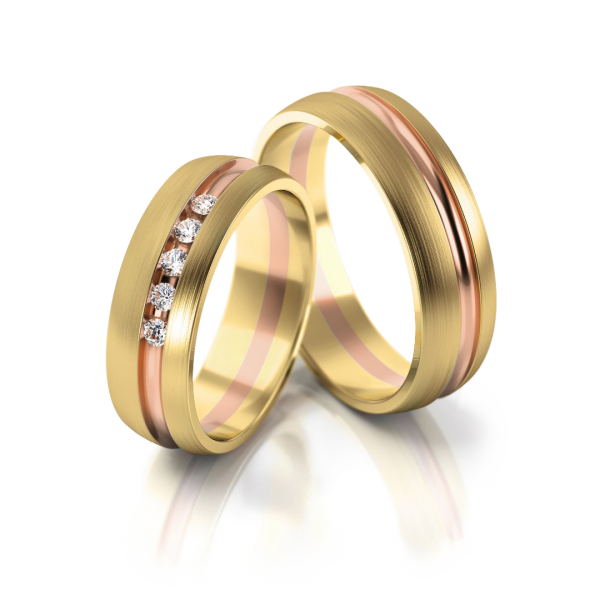 Stelmach Trauringe Weiss-Gelbgold 157