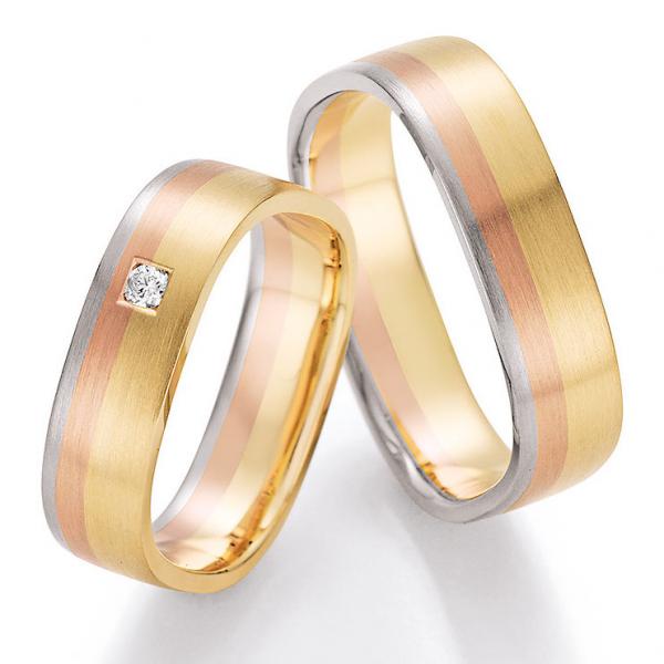 Nowotny-Collection Ruesch Trauringe Tricolour 66/44030-055 + 66/44040-055