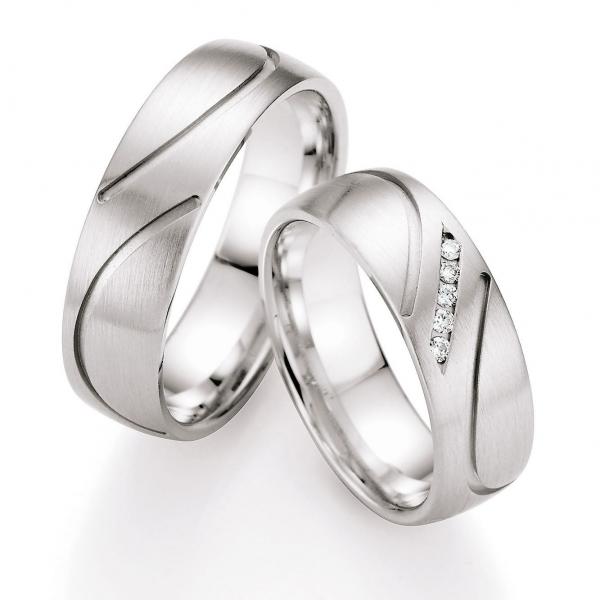 Nowotny-Collection Ruesch Trauringe Weissgold 66/05110-065 + 66/05110-065