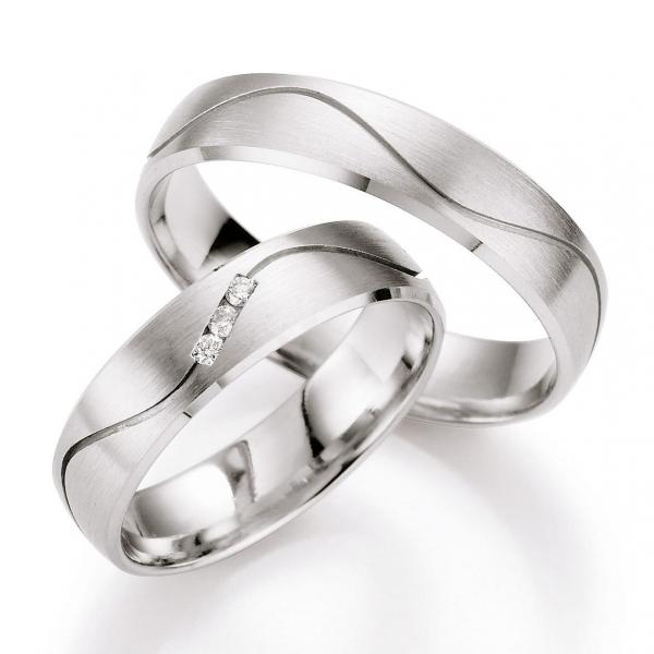 Nowotny-Collection Ruesch Trauringe Weissgold 66/05190-050 + 66/05190-050