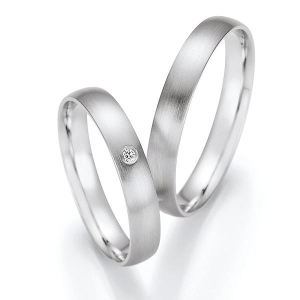 Nowotny-Collection Ruesch Trauringe Weissgold 66/61050-35+66/61060-35