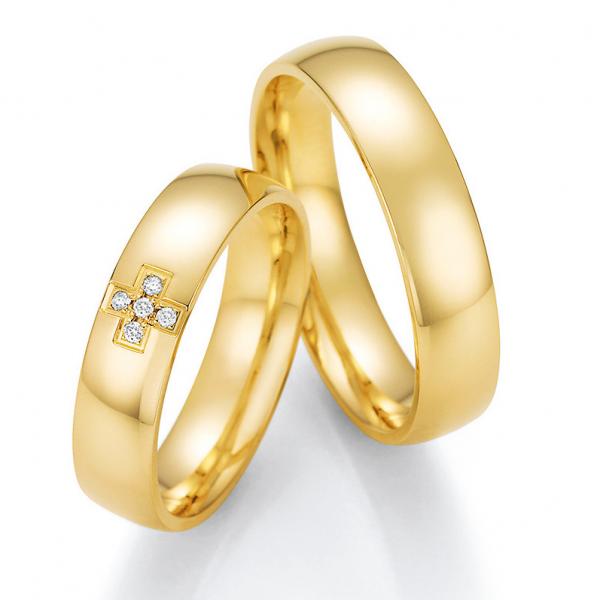 Nowotny-Collection Ruesch Trauringe Gelbgold 66/62130-050+66/62140-050