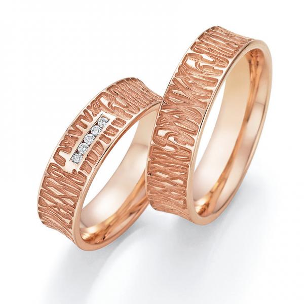 Nowotny-Collection Ruesch Trauringe Rotgold 66/63090-060 + 66/63100-060