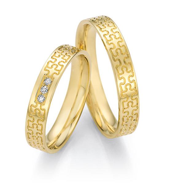 Nowotny-Collection Ruesch Trauringe Gelbgold 66/66010-040 + 66/66020-040