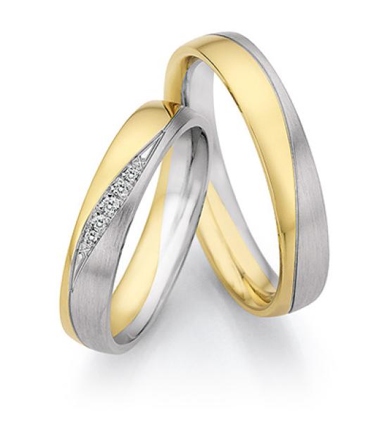 Nowotny-Collection Ruesch Trauringe Platin 66/67090-042 + 66/67100-042