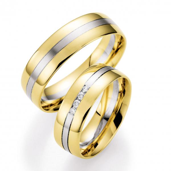 Nowotny-Collection Ruesch Trauringe Weiss-Gelbgold 66/07000-065 + 66/07000-065