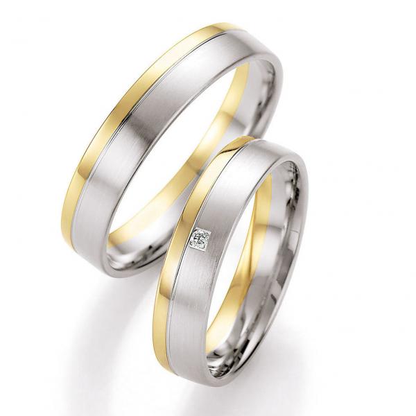 Nowotny-Collection Ruesch Trauringe Weiss-Gelbgold 66/07230-045 +66/07230-045