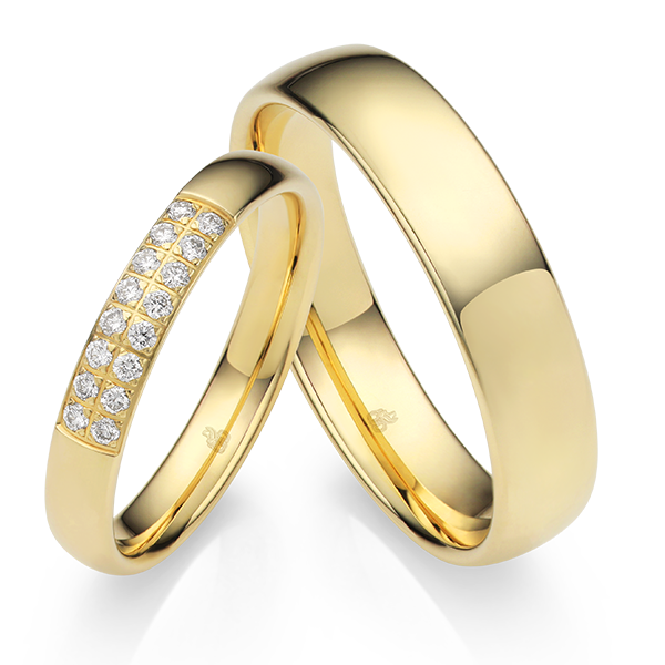 Rauschmayer Trauringe Gelbgold 73-03022-035 + 72-03022-050