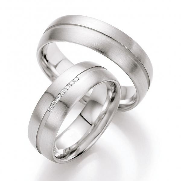 Nowotny-Collection Ruesch Trauringe Platin 73/10010-065 + 73/10020-065