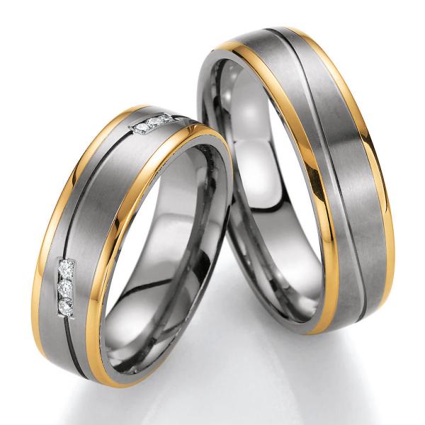 Nowotny-Collection Ruesch Trauringe Titan 78/80010/060 + 78/80020/060