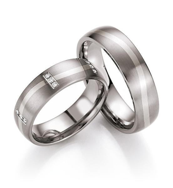 Nowotny-Collection Ruesch Trauringe Titan 78/80130-060 + 78/80140-060 78/80130-060 + 78/80140-060