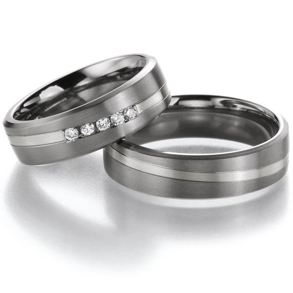 Nowotny-Collection Ruesch Trauringe Titan 78/80170-060 + 78/80180-060