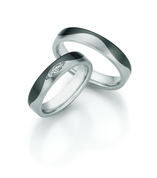 Nowotny-Collection Ruesch Trauringe Zirkonium 79 / 10030 + 79 / 10040