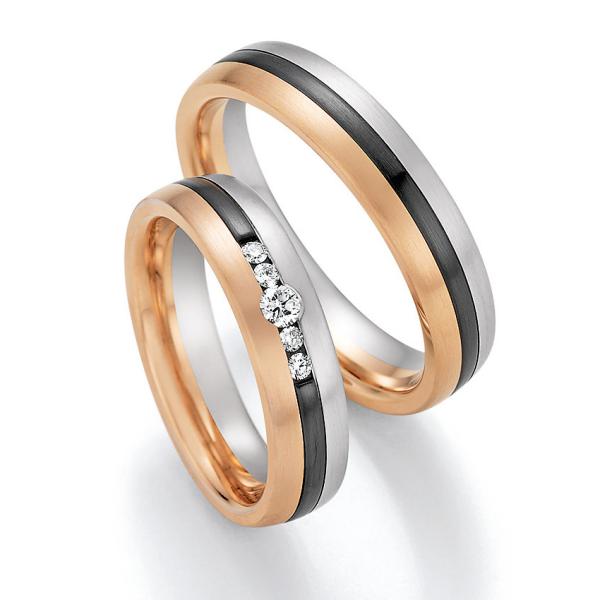 Nowotny-Collection Ruesch Trauringe Exclusive 14/10050-055 + 14/10060-055