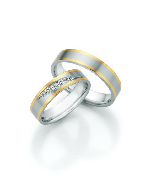 Nowotny-Collection Ruesch Trauringe Edelstahl 88 / 25170 + 88 / 25180