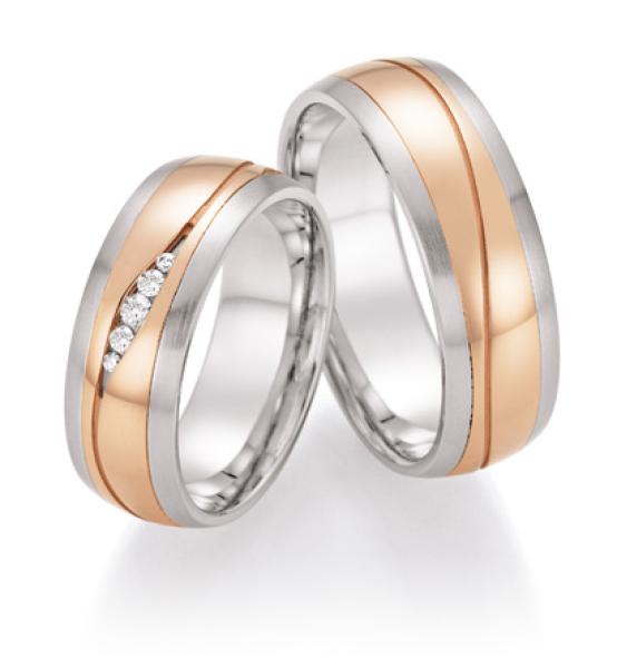 Nowotny-Collection Ruesch Trauringe Edelstahl 88/06010-070 + 88/06020-070