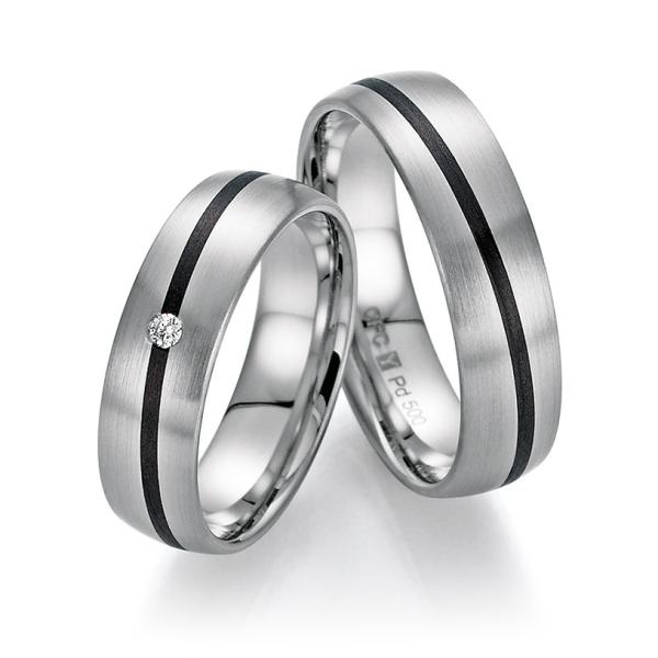 Bayer Trauringe Carbon 60 88433 /060 + 61 88433 /060