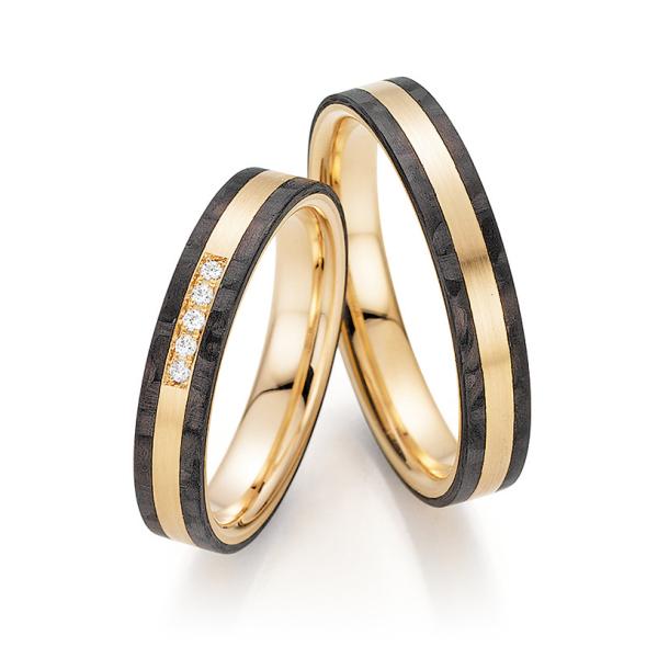 Bayer Trauringe Carbon 60 88453 /040 + 61 88453 /040