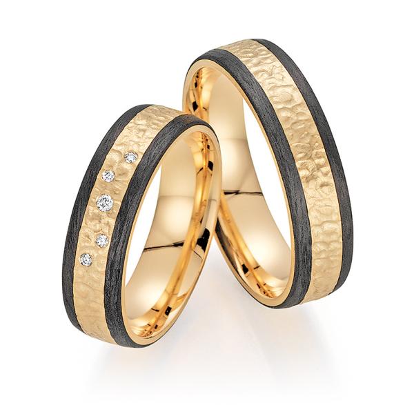 Bayer Trauringe Carbon 60 88462 /060 + 61 88462 /060