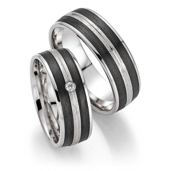 Bayer Trauringe Carbon 60 88471 /070 + 61 88471 /070