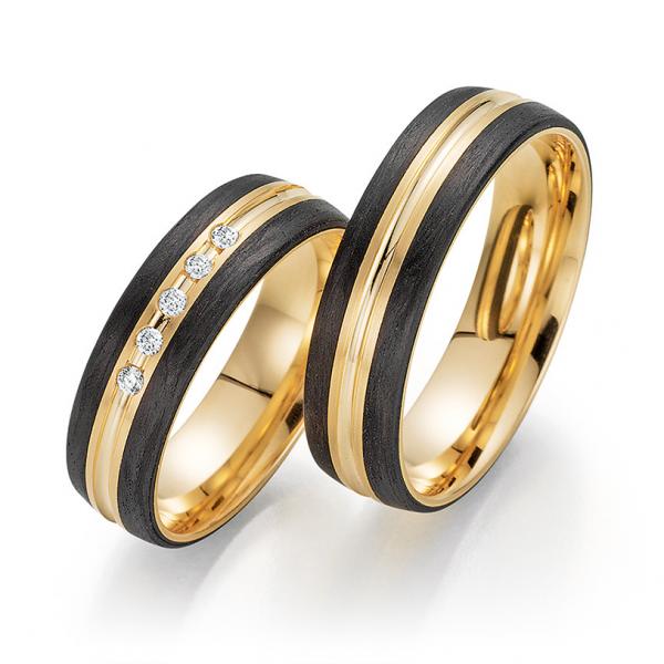 Bayer Trauringe Carbon 60 88474 /060 + 61 88474 /060