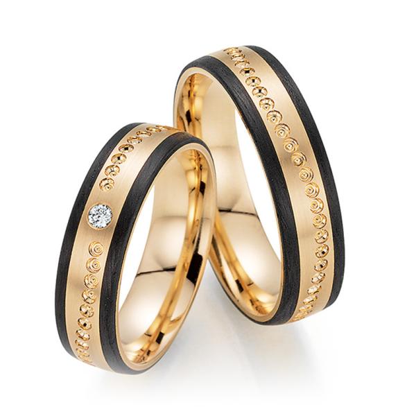 Bayer Trauringe Carbon 60 88488 /060 + 61 88488 /060