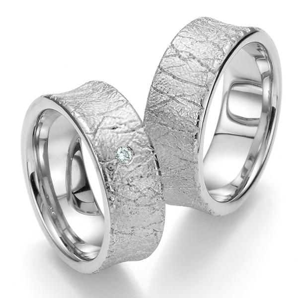 Bayer Trauringe Weissgold 89009-083 + 89009-083B