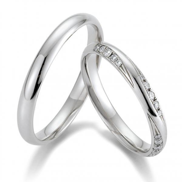 August Gerstner Trauringe Weissgold 4/28512/3 + 28512/3