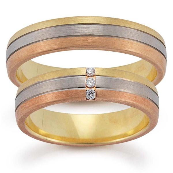 August Gerstner Trauringe Tricolour 4/20505/5  + 20505/5