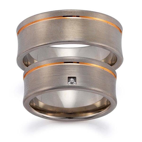 August Gerstner Trauringe Weiss-Rotgold 4/20506/8 + 20506/8