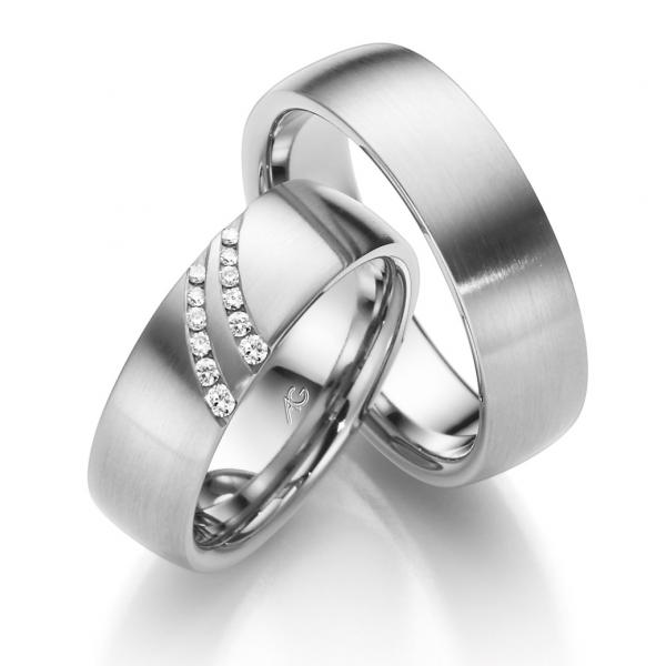 August Gerstner Trauringe Weissgold 4/28537/6.6 + 28537/6.6